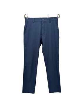Rhone Mens 30X33 Pants The Commuter Pant Slim Navy Blue Stretch Pockets Trousers